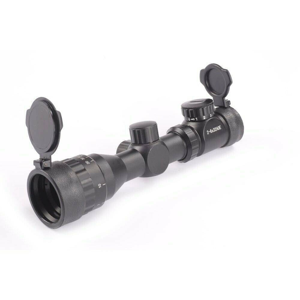 Trade Shop - Mirino Ottico Di Precisione Per Fucile Carabina Reticolo Illuminato 2-6x32aoeg -
