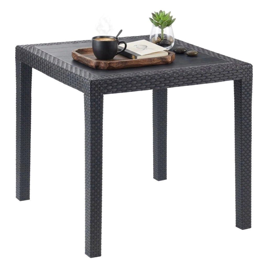 Angelico, Tavolo da Esterno 4 Posti Made in Italy, 79x79x72h cm Nero Antracite