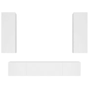 Set di Mobili Porta TV 4 pz | Armadietto TV | Mobile Porta TV Bianco in Legno Multistrato