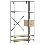 Appendiabiti con Scaffali Rovere Sonoma in Legno Multistrato CFW7384706