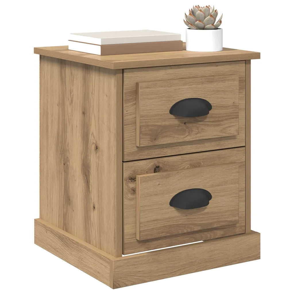 Comodino | Armadio da Notte | Mobiletto da notte Rovere artigianale 39 x 39 x 47.5 cm