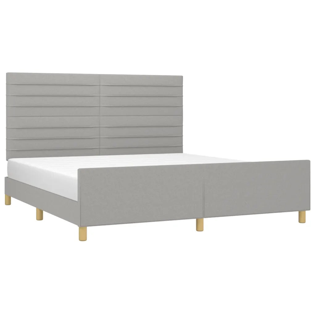 Giroletto senza Materasso Grigio Chiaro 180x200 cm Tessuto