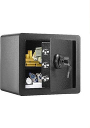 Safetta - Antincendio - 14 Litri - Con Chiusura a Numeri - Inclusa 2 Chiavi di Emergenza - 35 x 25 x 25 cm - Nero