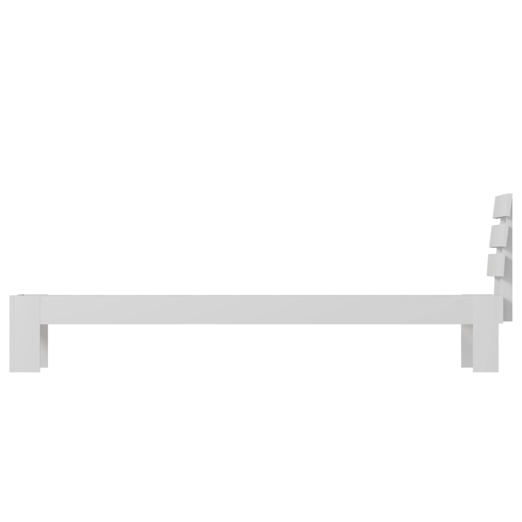 Letto in legno con testiera 90x190cm bianco FINN