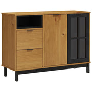 Credenza | Madia | Buffet da pranzo | Armadio da pranzo FLAM 110x40x80 cm Anta in Vetro Massello di Pino
