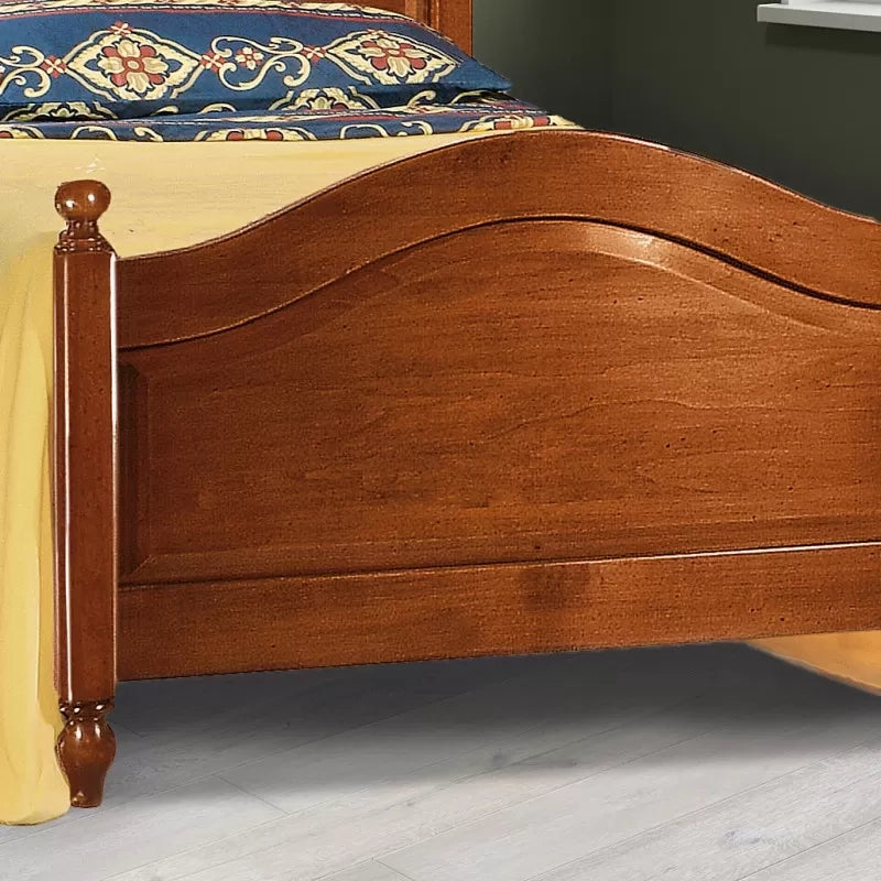 Letto singolo classico legno tinta noce l 100 h 111 p 212 (6127) - Mobili 2G