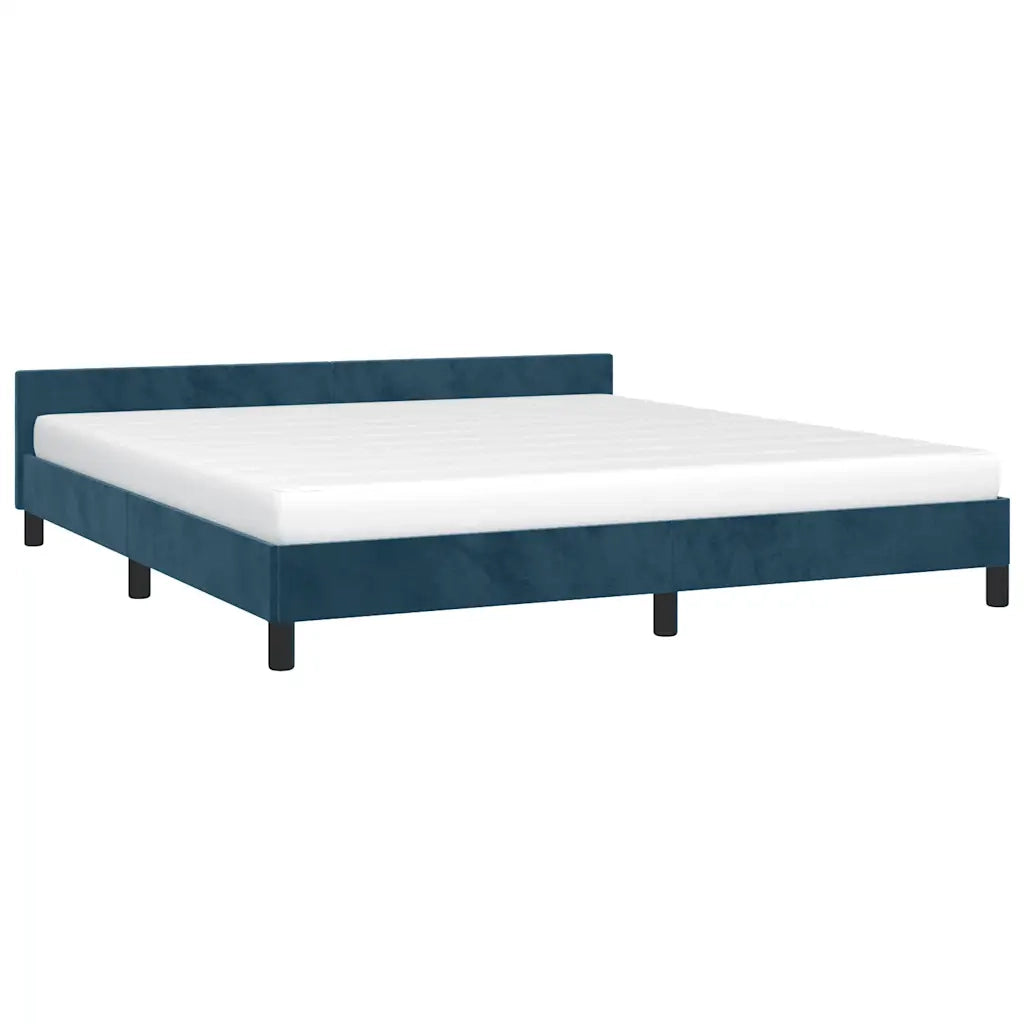 Giroletto senza Materasso Blu Scuro 180x200 cm in Velluto 347589