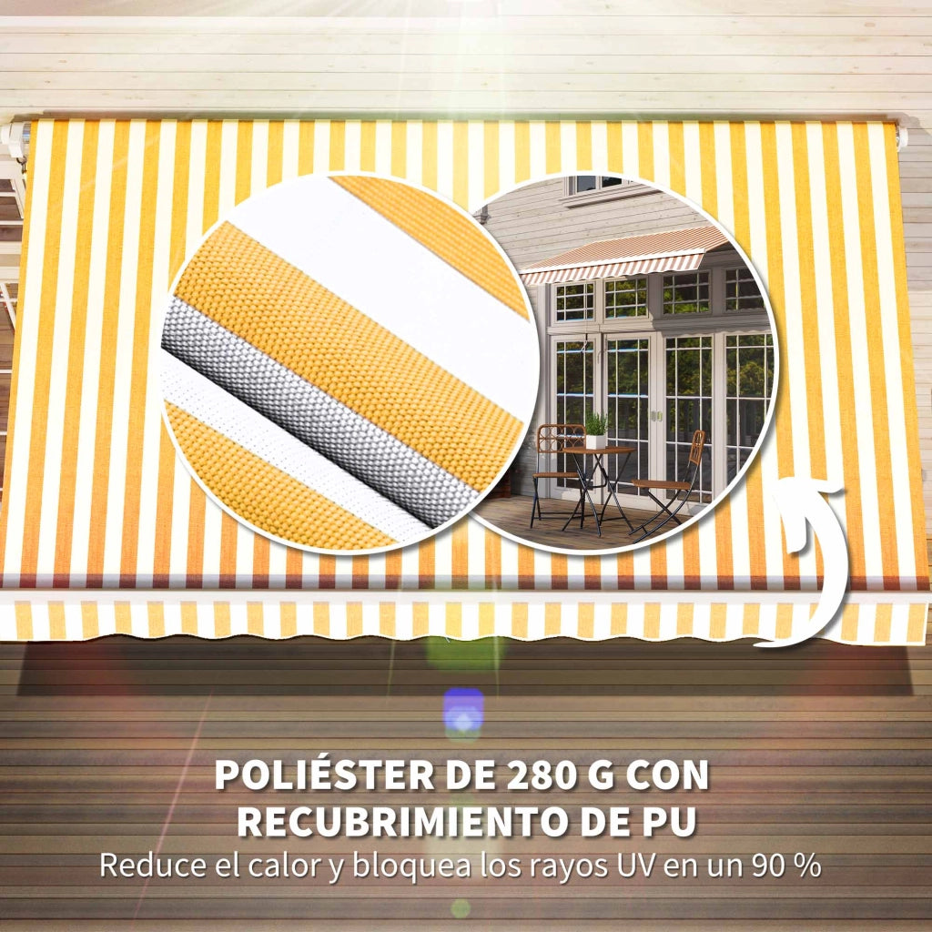 Toldo da Parete con Braccio Articolato ¨C Minimal ¨C 295x245 cm Naranja