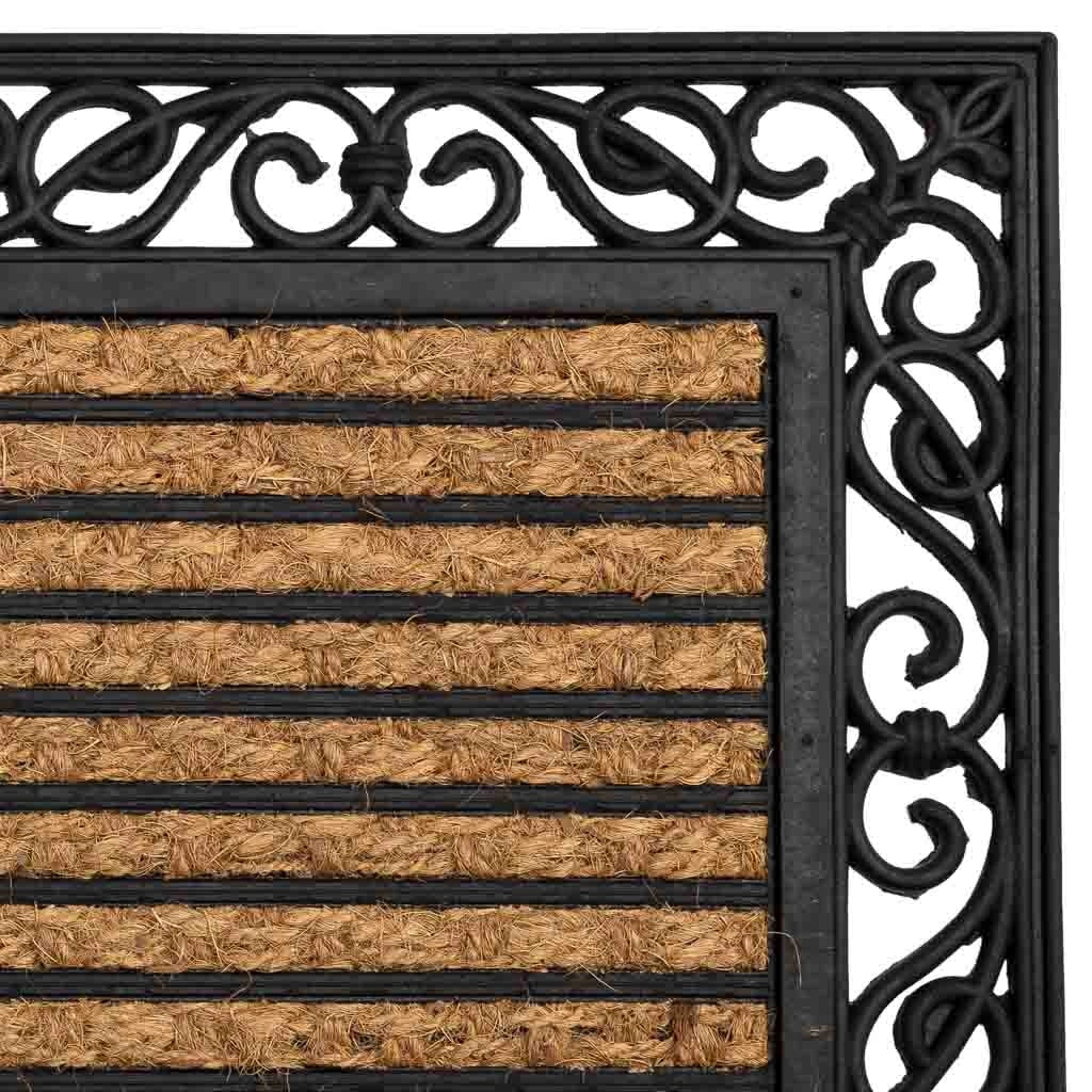 Zerbino in gomma e cocco naturale marrone 75x45x1