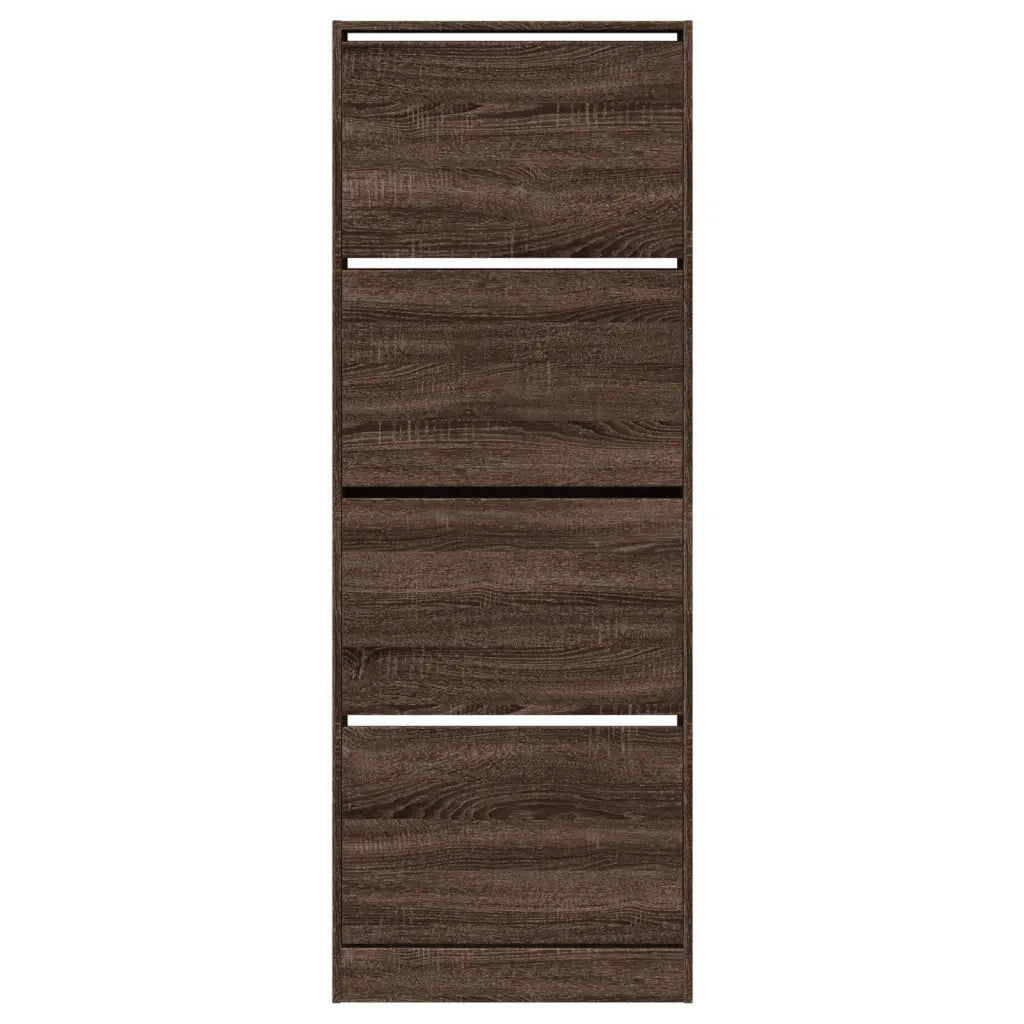 vidaXL Scarpiera Rovere Marrone 60x21x163,5 cm in Legno Multistrato
