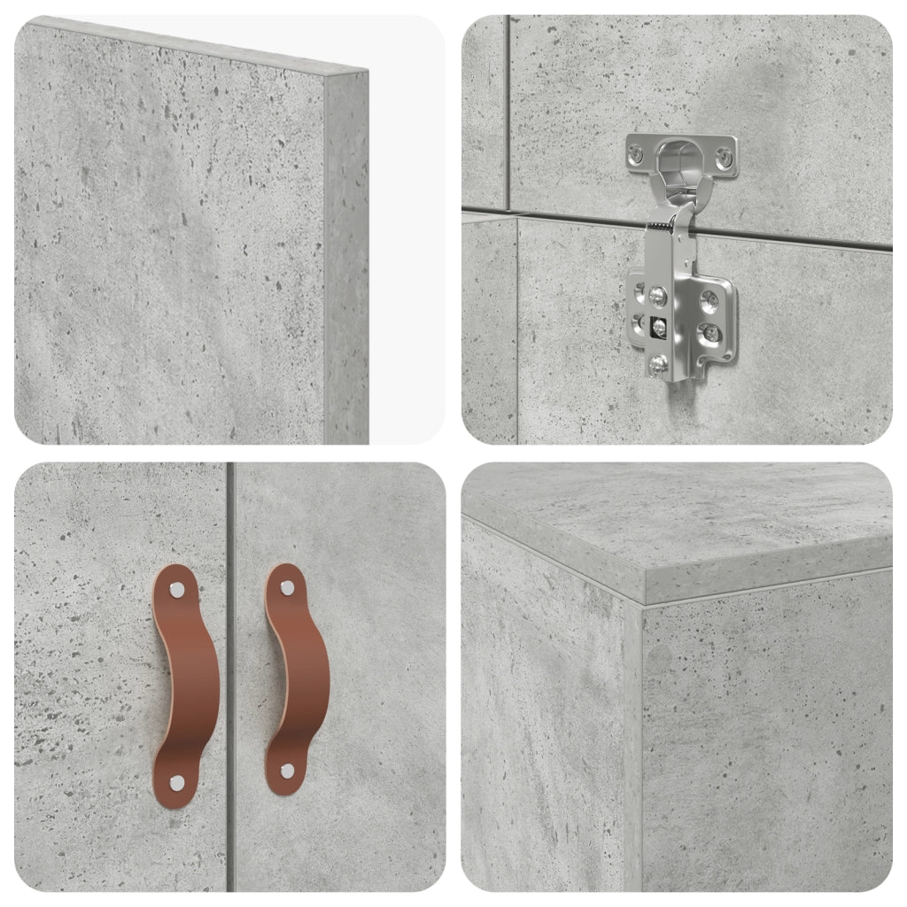Struttura letto con contenitore Grigio Cemento 90x200 cm
