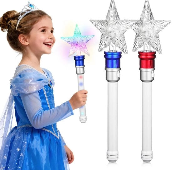 Accessori per luci da palco 2 pezzi - Pailletten - Ster steli - Fee luci - Portatile - Ideale per concerti/eventi sportivi - Asta per luci