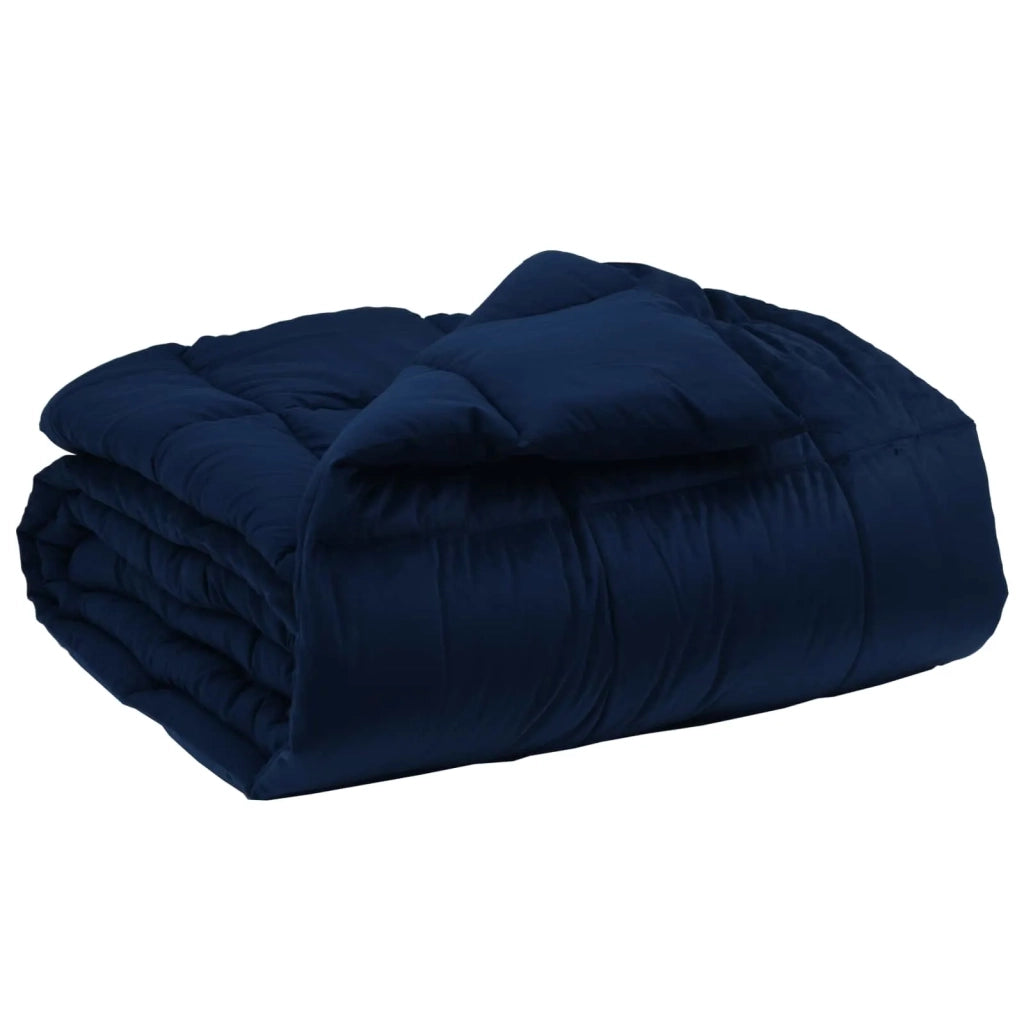 Piumone | Duvet Invernale Trapuntato Blu Scuro 140 x 220 cm Microfibra
