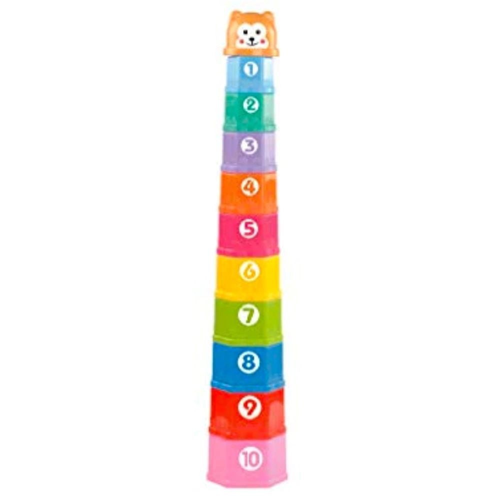 Trade Shop - Torre Colorata Orsetto Gioco Educativo Per Bambini Ideale Da 12 Mesi 11 Pezzi -
