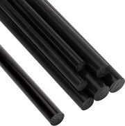 Set di asta di copolimero acetato nero - 6 pezzi - diametro 8 mm, 10 mm, 12 mm x lunghezza 30 cm - Stecche di ronfio - 2 pezzi/ dimensione