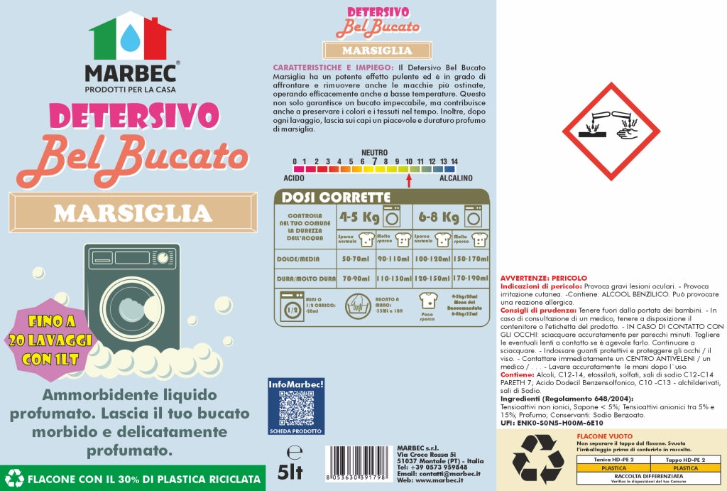 DETERSIVO BelBucato Marsiglia 5LT