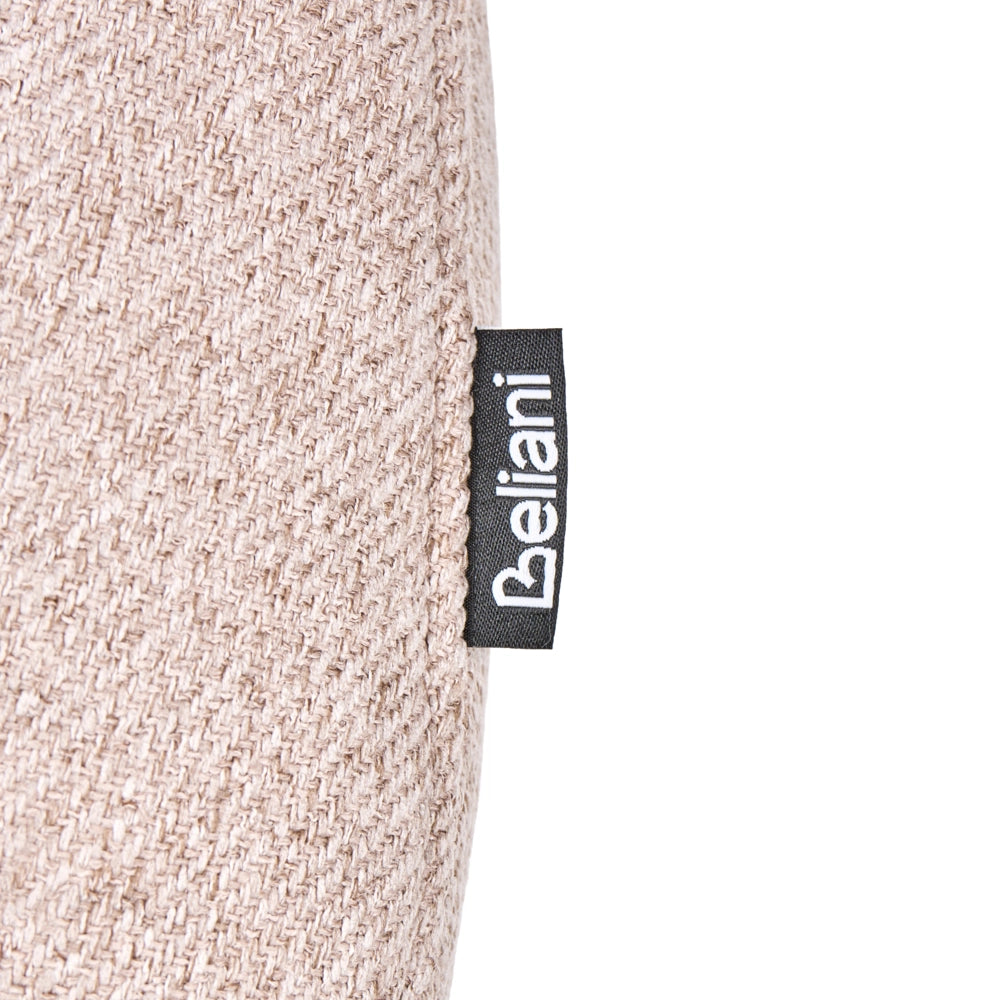 Poltrona girevole in tessuto beige con base girevole e schienale alto poltrona ergonomica