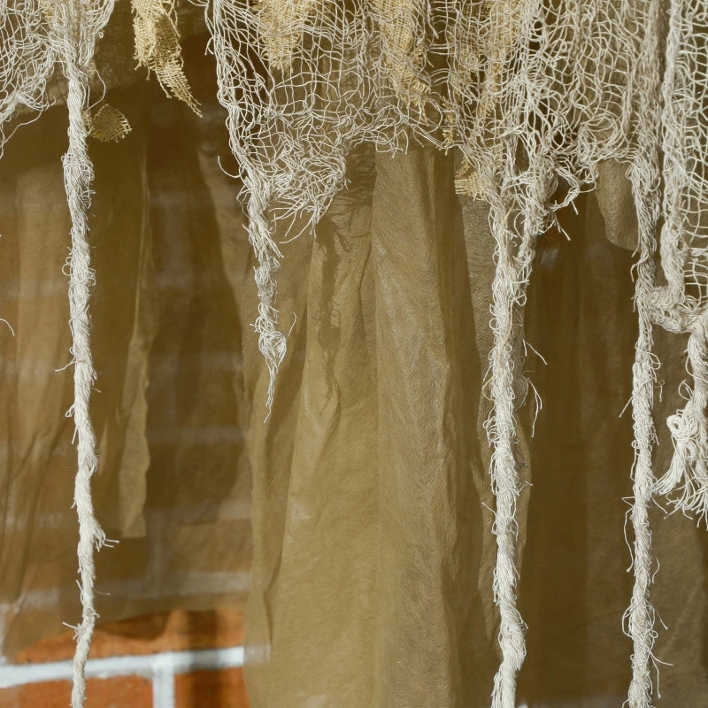 Desviae Scheletro decorativo di Halloween sospeso animato in plastica khaki con luci e suoni per interni ed esterni protetti