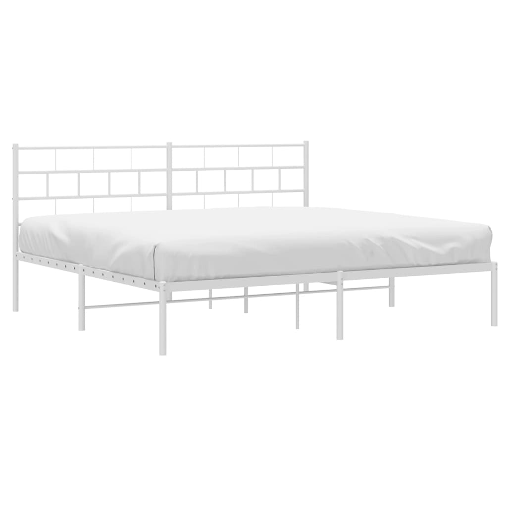 Giroletto con Testiera Metallo Bianco 180x200 cmcod mxl 107247