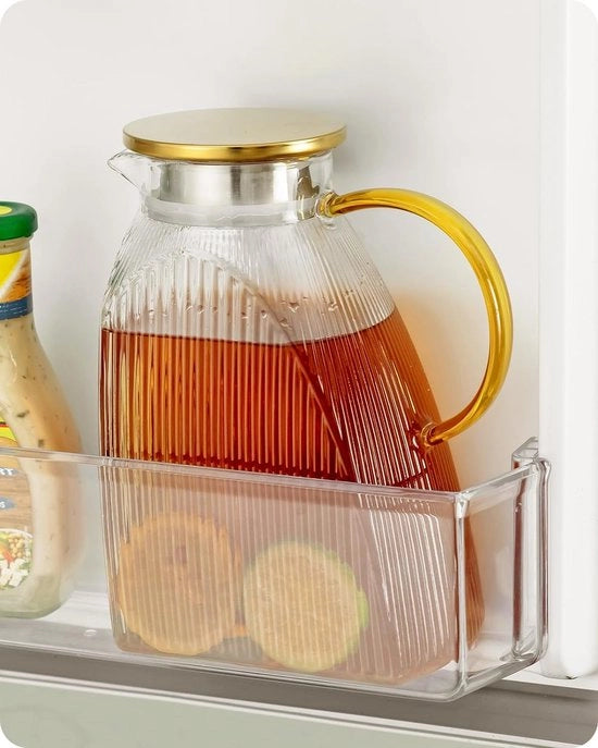 Karaf in vetroresina 1,8L/63oz con coperchio in acciaio inossidabile per bevande calde e fredde fatte in casa