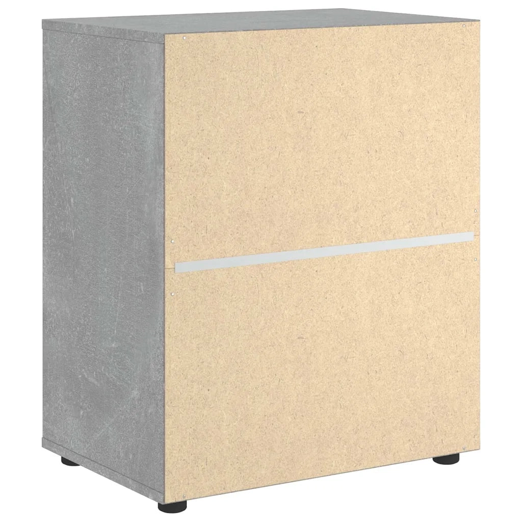vidaXL Credenza VISNES Grigio Cemento 60x40x73 cm in Legno Multistrato
