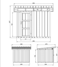 Casetta da Giardino di QUALIT? PREMIUM 5,9m?²-L279xW293cm - TIMBELA M903
