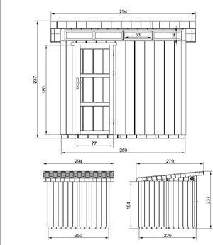 Casetta da Giardino di QUALIT? PREMIUM 5,9m?²-L279xW293cm - TIMBELA M903