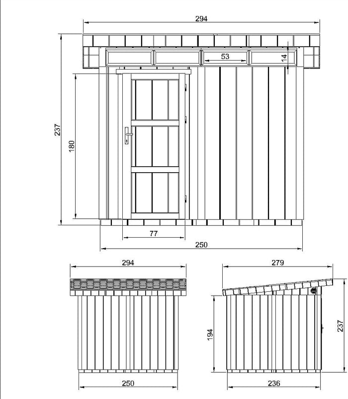 Casetta da Giardino di QUALIT? PREMIUM 5,9m?²-L279xW293cm - TIMBELA M903