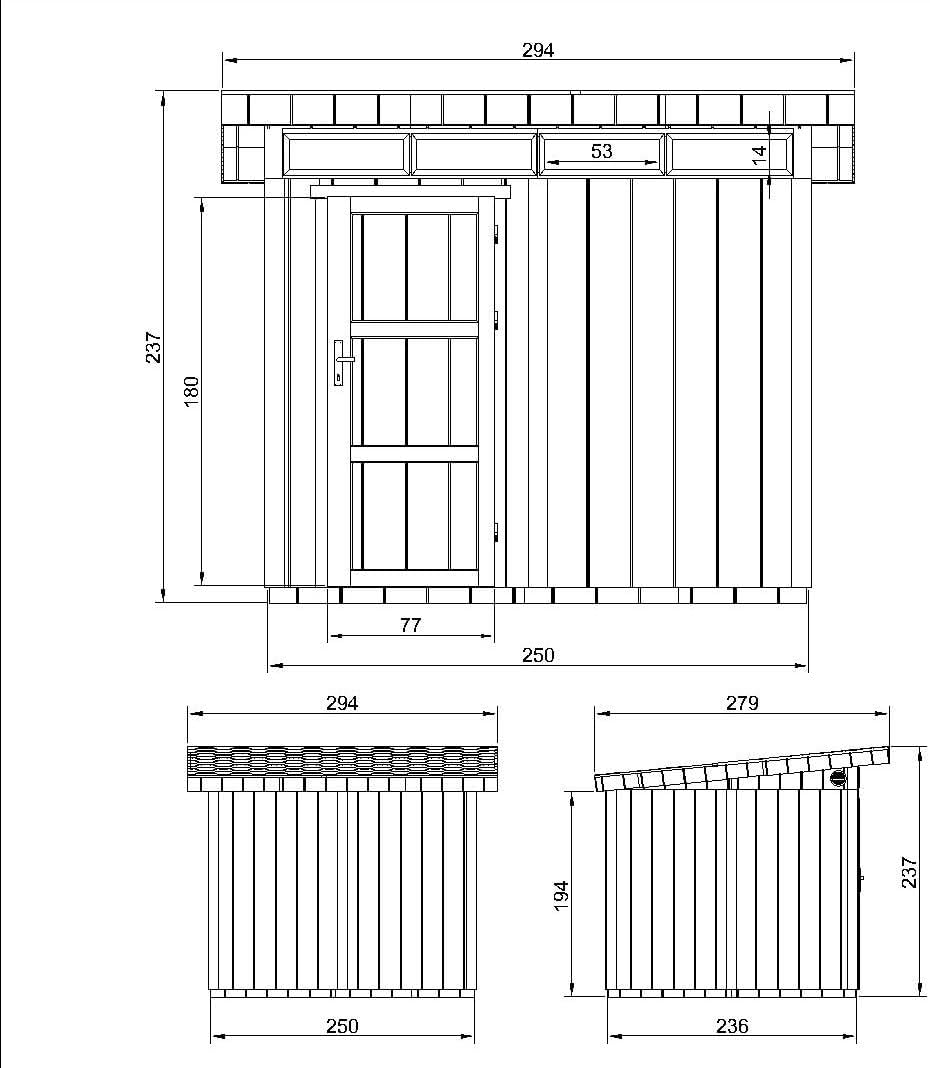 Casetta da Giardino di QUALIT? PREMIUM 5,9m?²-L279xW293cm - TIMBELA M903