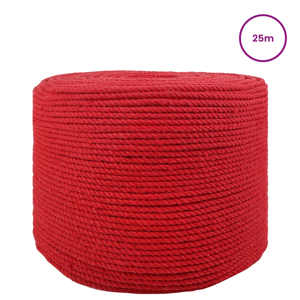 Corda Rosso 0,8 x 0,8 x 2500 cm Cotone