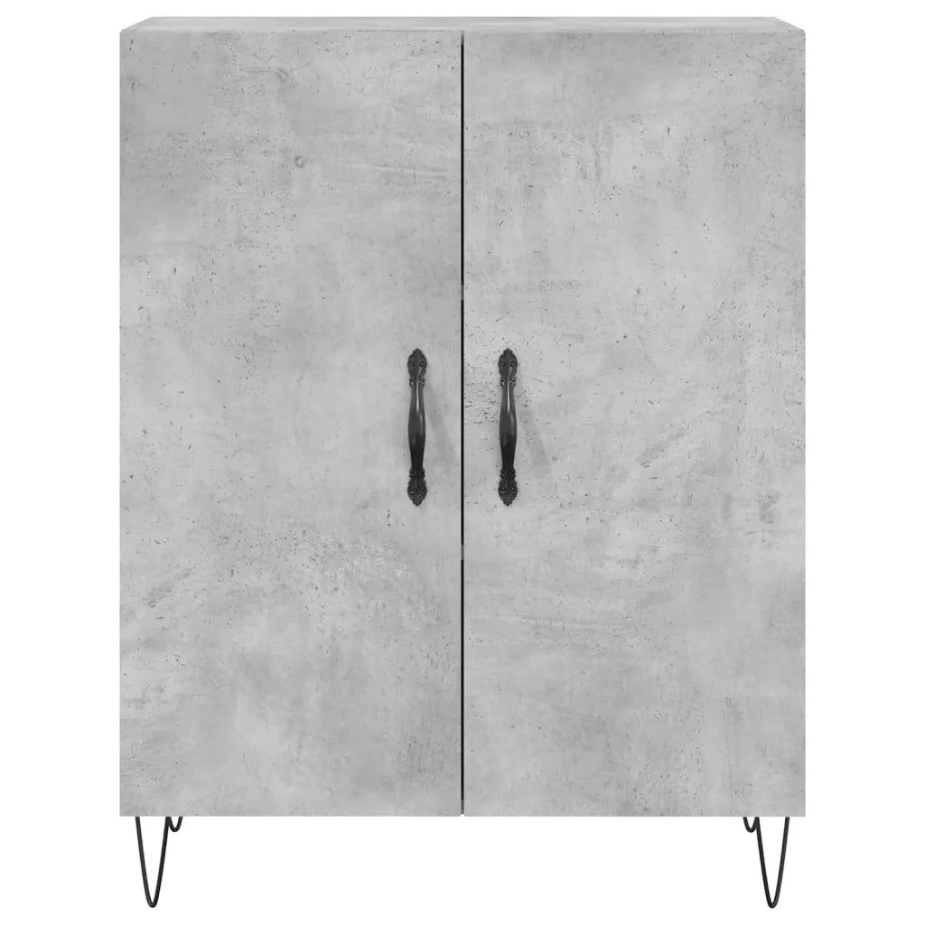 Credenza Grigio Cemento 69,5x34x180 cm in Legno Multistrato 3198373