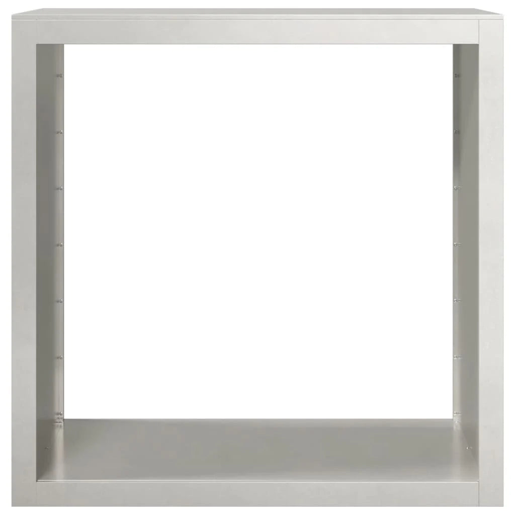Portalegna 100 x 40 x 100 cm in acciaio inox marrone 02_0043690