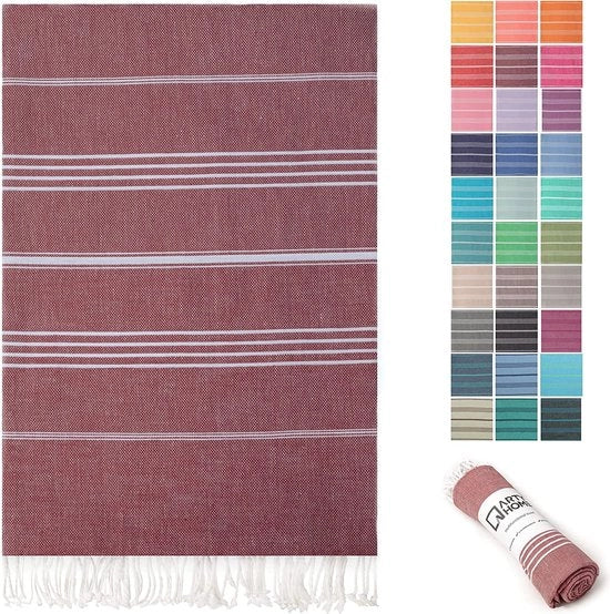 Asciugamano da bagno, asciugamano per sauna, asciugamano per spiaggia, grande, 100 x 200 cm, assorbente rapido, versatile, assorbe la luce, morbido, 100% cotone, Oeko-Tex (100 x 200 cm, rosso bordeaux)