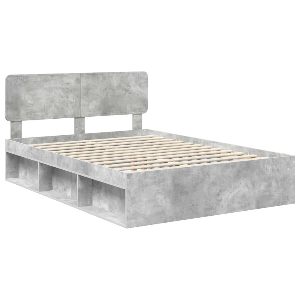 Struttura del letto Calcestruzzo 160 x 200 cm Pino massello 3412054