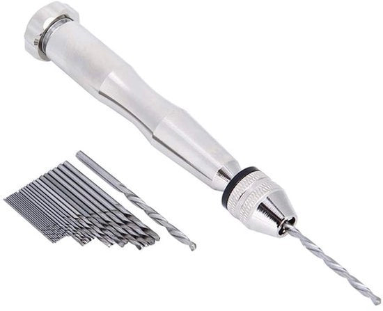 Set di punzoni a spirale a mano - 0,3 mm-3,6 mm - argento - set di chiavi a spirale HHS - 25 punzoni a spirale sottili - Adatto per vari lavori - Lavorazione metallo - Progetti DIY - Utilizzo professionale.