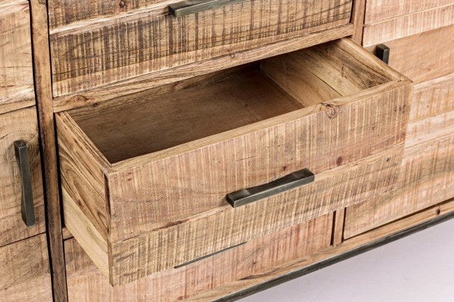 Credenza 2 Ante 3 Cassetti 145x40x77h cm Elmer S