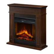 Caminetto Versiggia, Camino Elettrico Superficie Riscaldabile 30 m2, 89x28x90h cm Marrone Noce