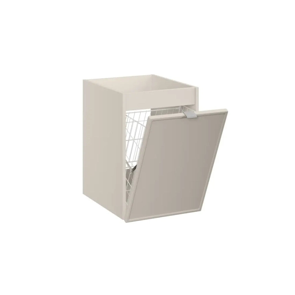 Mobile sotto lavabo BRAZZA – 1 porta con cesto per la biancheria – Colore marrone congo – 40 cm – Da posare