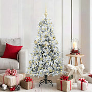 Albero di Natale Artificiale con Rami Pieghevoli Bianco 150 cm 3397475