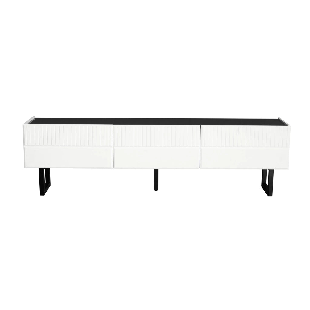Mobile TV con 3 cassetti ¨C Minimal ¨C Nero bianco design 170x35x47 cm