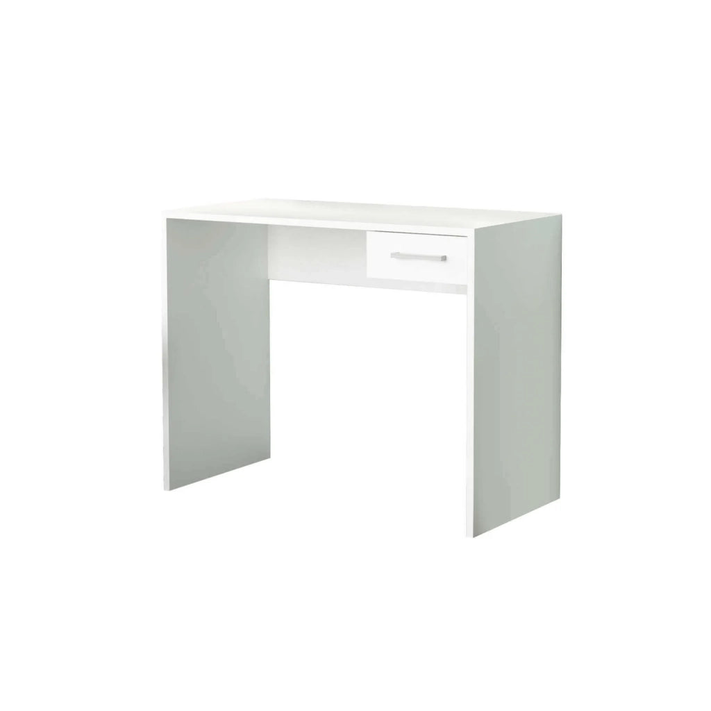 Scrivania porta PC con cassetto di forma Rettangolare di colore Bianco mod. Tom