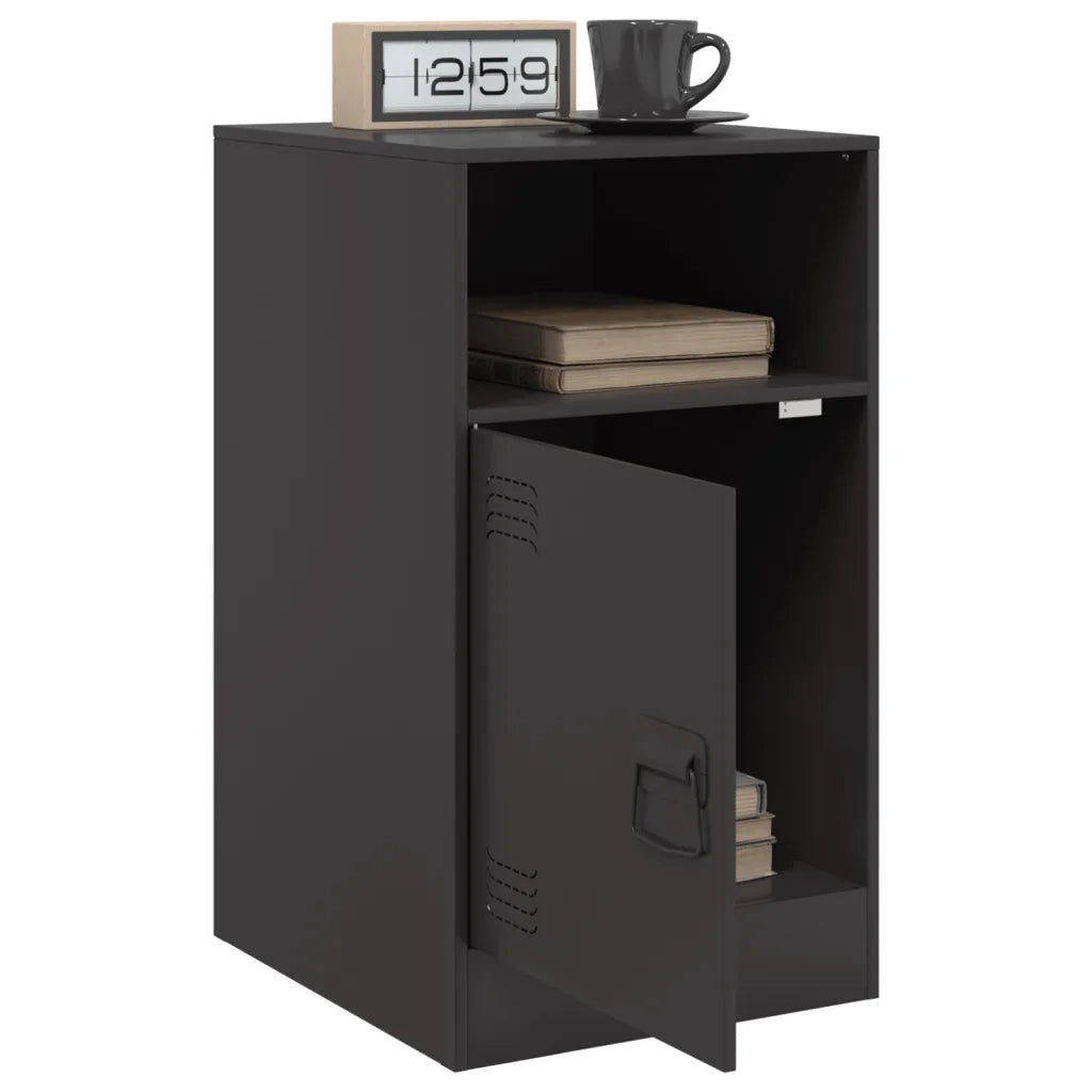 Comodini 2 pz Neri 34,5x39x62 cm in Acciaio 841764