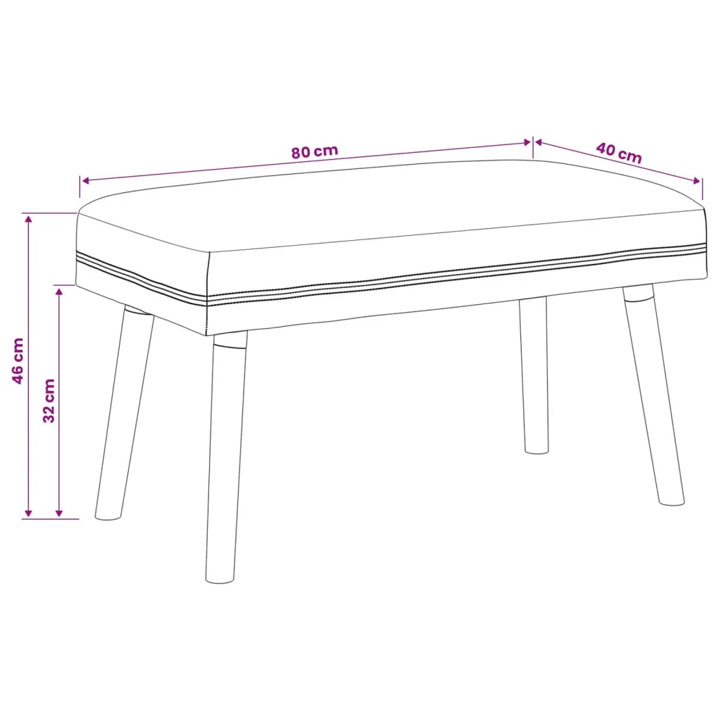 panchina Tinta unita Crema 80 x 40 x 46 cm Bouclé 42038406