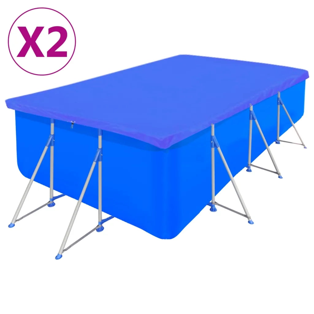 Coperture per Piscina 2 pz PE Rettangolari 90 g/mq 400x207 cm