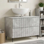 Armadio per Lavabo da Bagno ZWOLLE Grigio Cemento 896358
