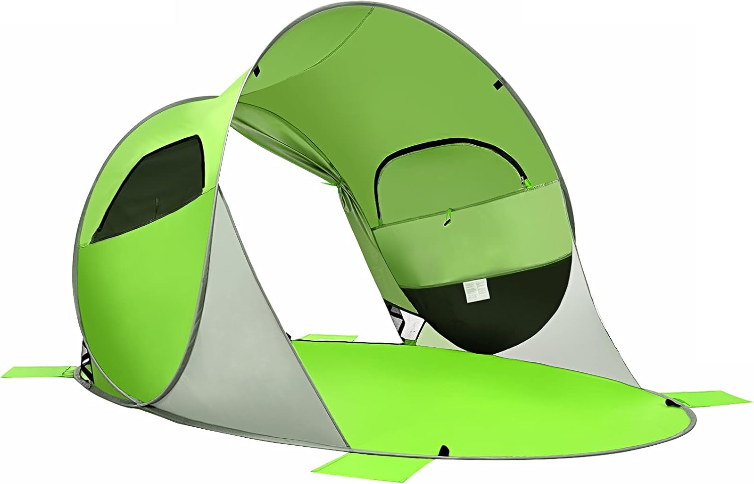Tenda da Spiaggia per 3-4 Persone,Tenda Pop Up Portatile con Protezione Solare, con 2 Finestre a Rete, per Attivita all’Esterno