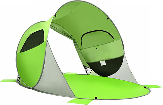 Tenda da Spiaggia per 3-4 Persone,Tenda Pop Up Portatile con Protezione Solare, con 2 Finestre a Rete, per Attivita all’Esterno