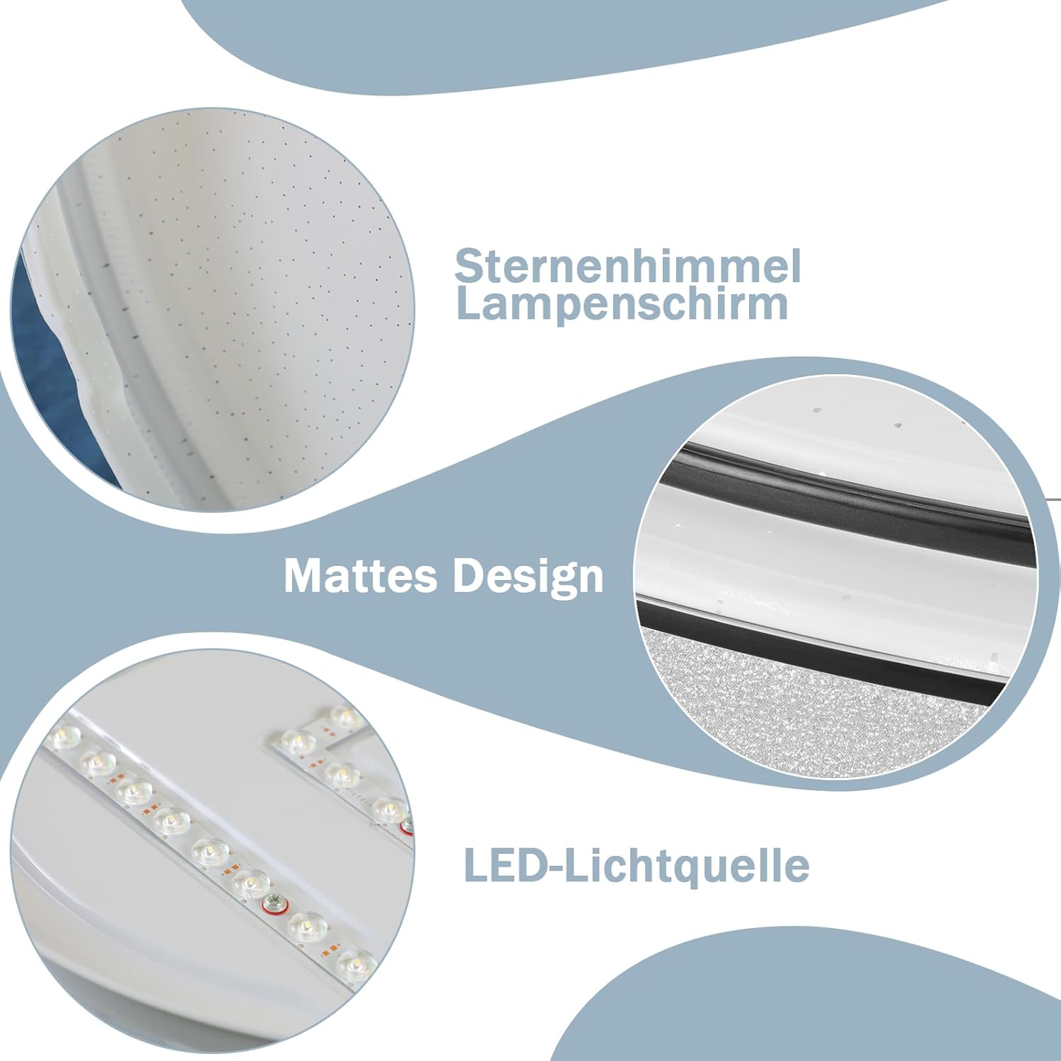 ZMH Lampada da soffitto a LED per camera da letto e cucina con effetto cielo stellato
