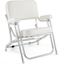 Sedia da Barca Pighevole, Sedia da Spiaggia in Alluminio con Seduta Imbottita, Poltrona Portatile per Esterni, Piedini Antiscivolo, Sedia da Campeggio Portata 150 kg