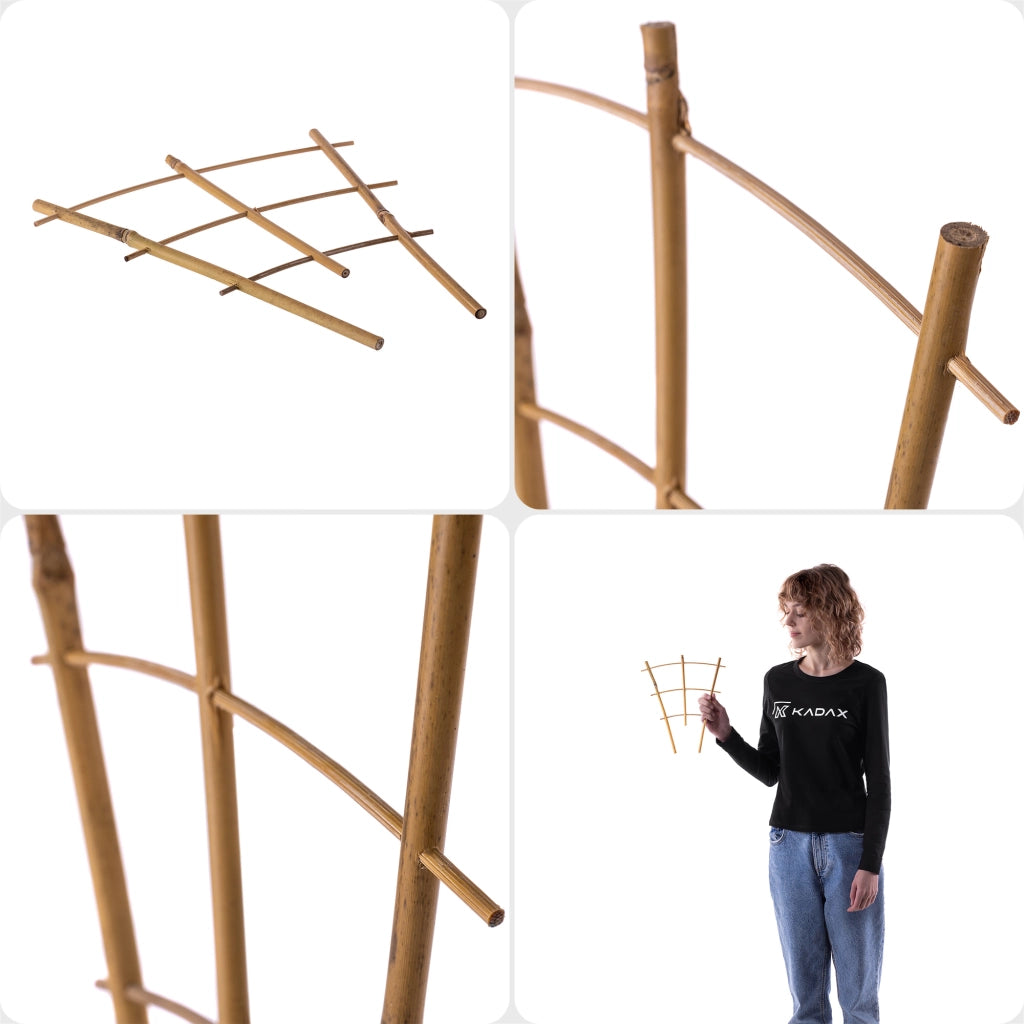 Scala portapiante in bambù KADAX, supporto per fiori, 26 cm, robusta, per pergola.